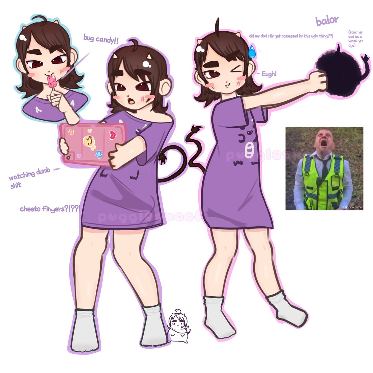 uglypugg_'s tweet photo. my ocs daughter #artistoftwitter #digitalartㅤㅤㅤㅤ #cute https://t.co/abONdzpOhl