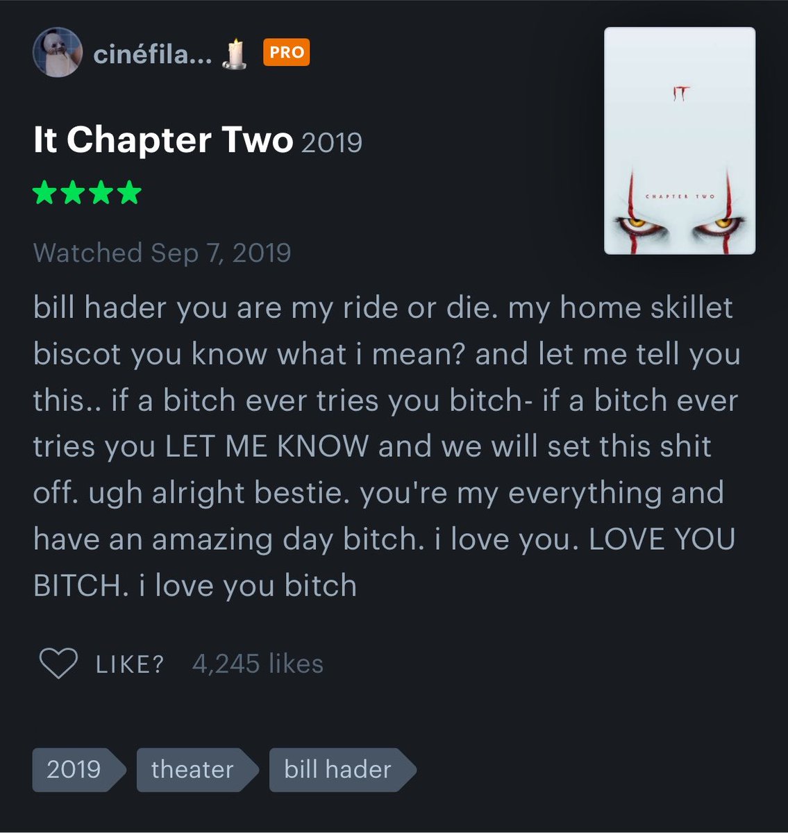 mentallyystan's tweet photo. this is my favorite review #ittwt #billhader https://t.co/pQsyyk8gJp
