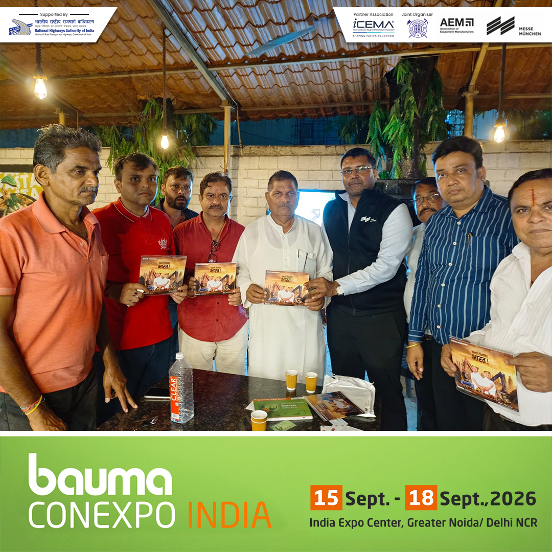 baumaCONEXPOIND's tweet photo. Strengthening industry partnerships.

The bauma CONEXPO INDIA 2026 team met Biresh Shukla, President, Chhattisgarh Contractors' Association, and invited the association to join the show.

Register: https://t.co/2W8IPX8XWn

#baumaCONEXPOIndia #BuildIndia https://t.co/iwnmXJ91dg