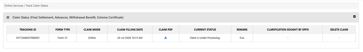 bobbydigra_'s tweet photo. @officialepfo Dear @socialepfo @epfoindia, It's been weeks since my EPF transfer request (24 July 2026), and my Form-31 claim has remained "Under Processing" since 24 July 2026. My grievance is still unresolved. Kindly prioritize my case and help resolve this unnecessary delay. @PMOIndia @LabourMinistry #EPFO #PFTransfer #CitizenFirst