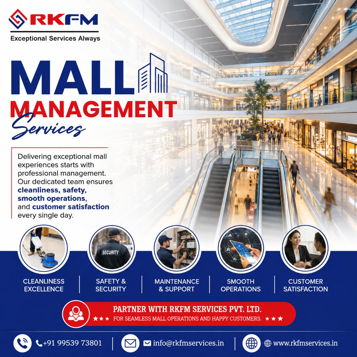 rkfmservices's tweet photo. Delivering exceptional mall experiences starts with professional management. Our dedicated team ensures cleanliness, safety, smooth operations, and customer satisfaction every single day. 🌟 #MallManagement #FacilityExperts #RetailManagement #CommercialMaintenance #Housekeeping https://t.co/1cW7yQTAPe