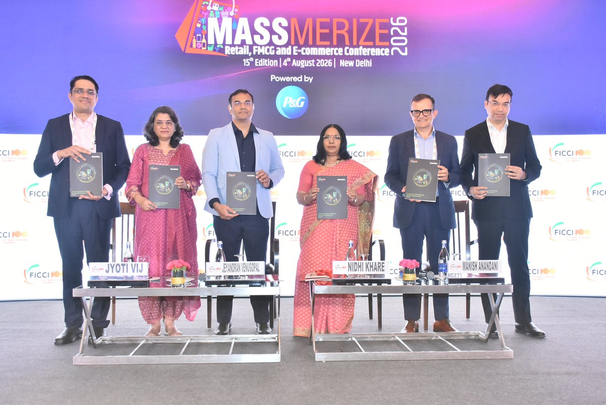 ficci_india's tweet photo. FICCI-Deloitte report on 'Consumer trends IGNITEing growth and governance' launched at FICCI MASSMERIZE 2026 https://t.co/015CyMJwTJ