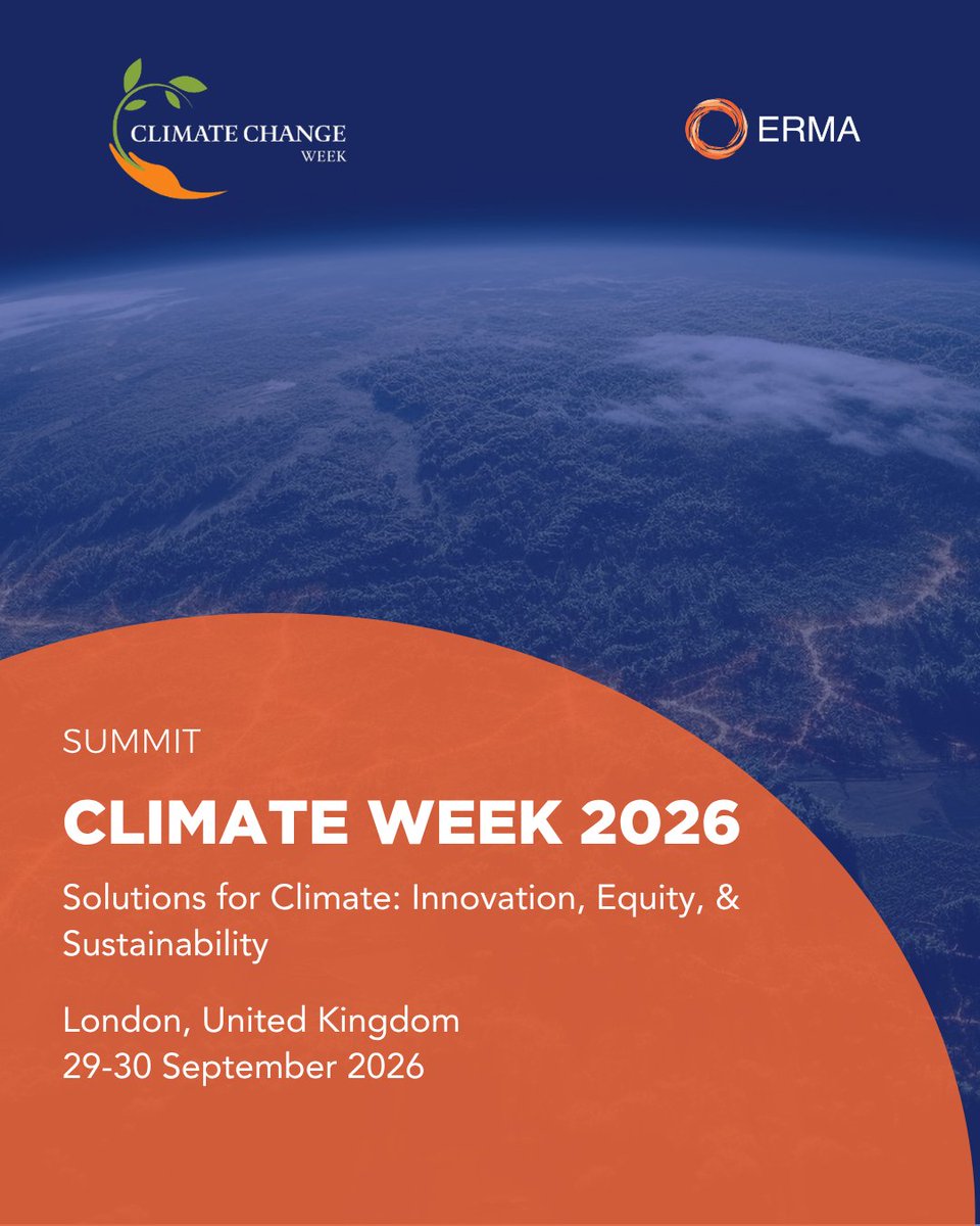 ERMAcademy's tweet photo. Connect with global sustainability leaders at Climate Week 2026 in London. Explore climate solutions, build meaningful partnerships, and drive impact. Register here: https://t.co/z27AvjWiYf
#Networking #ClimateWeek2026 #ClimateConference https://t.co/RhkFgoT6lB