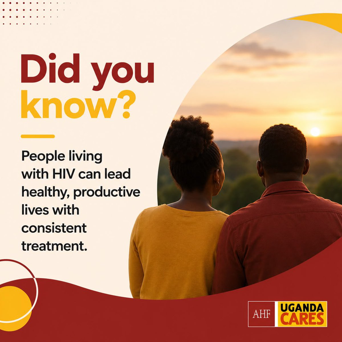 ahfugandacares's tweet photo. Did you know?
Living with HIV does not stop you from living a healthy, productive and fulfilling life. With consistent treatment, regular care and adherence to your medication, you can continue pursuing your dreams
#StayOnTreatment.
#TipsTuesday
#PositiveLiving https://t.co/qdXhgi8Fx6
