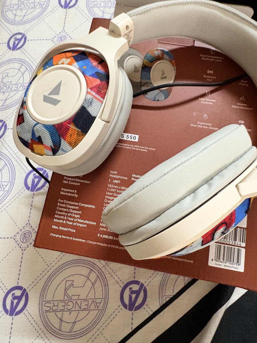 Agarwal__G's tweet photo. @RockWithboAt @RockWithboAt boAt's 'Make in India' claims seems misleading. My new Rockerz Plus 550 is labeled "Made in China," and a magnet fell out on day one. I kept it only for my son. When will true local manufacturing and quality checks begin? https://t.co/R3CNxguzzX