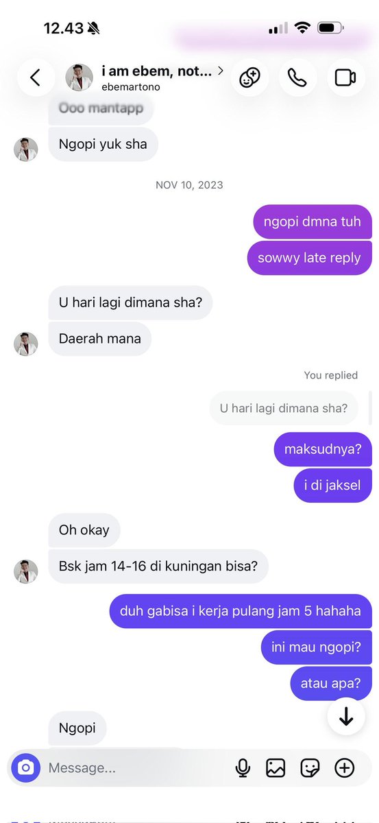 recehsjaa's tweet photo. Ebem said :"gw ambil hukum di untar, jadi u salah ngomong gw hukum"
Pria redflag ini ternyata sudah seperti ini dari tahun 2022. Bayangin sudah berapa banyak korban selama 4 tahun. Mana template lagi kata2 nyaaa.
Kita nobatkan pria tongkang ini adalah PRIA TERKONSISTEN se Jabodetabek.