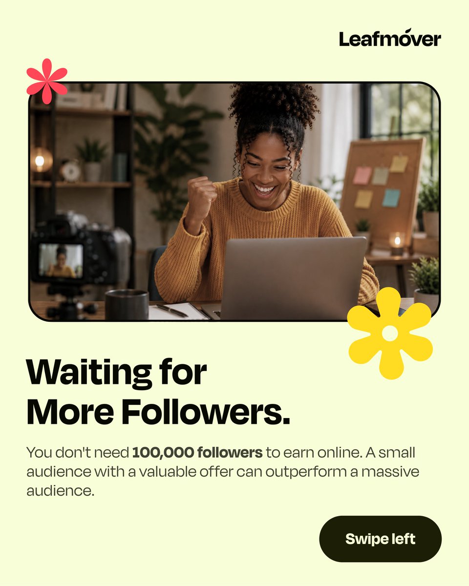 leafmovers's tweet photo. Most creators don't have an audience problem, they have a conversion problem. Simplify how people buy from you and watch your business grow.

Save this carousel and share it with another creator.

#CreatorEconomy #Leafmover #Marketing #DigitalBusiness https://t.co/QqgHlrj8Mg