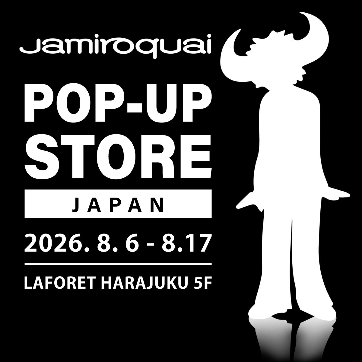 UNIVERSAL_USMI's tweet photo. 🪩ジャミロクワイサマソニ来日記念🪩

ラフォーレ原宿でPOP-UP STOREが
　　　　　　期間限定開催決定！

🏬Pop Up詳細
・2026年8月6日（木）～8月17日（月）
・営業時間：11:00～20:00
・会場：ラフォーレ原宿5F MAKETHESTAGE
https://t.co/EdnXseynPw
・販売商品：オリジナルアパレル／クッション／マルチクロス／グラス／その他オリジナルグッズ
・入場方法：入場無料・自由入場（混雑時は整理券を配布する場合があります）

🎧来日予習プレイリストも公開！
https://t.co/yblo1z3kLX

🎫ジャミロクワイのサマソニ出演は
大阪初日：MOUNTAIN STAGE
東京三日目：MOUNTAIN STAGE
@summer_sonic @SummerSonic_Osk