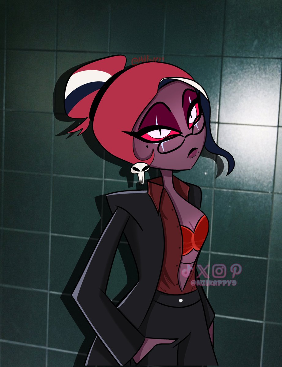 Milkappy9's tweet photo. I was gonna use lara's outfit, but i felt Daniela's fit siuted velvette better 🙏

#velvette #hazbinhotel #fanart #katsaye https://t.co/ZkuWZfKvYj