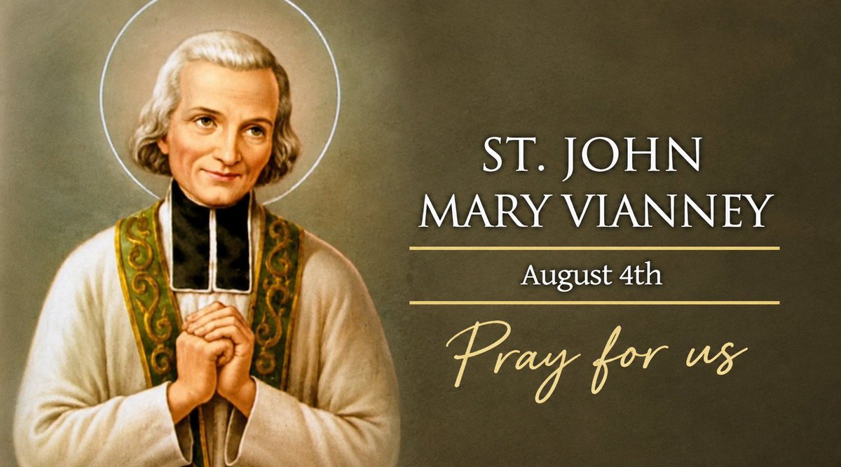 FriarMario's tweet photo. St. John Vianney (1786–1859), the humble Curé of Ars, transformed countless lives through prayer, preaching, and the Sacrament of Reconciliation. Renowned for holiness and compassion, he is the patron saint of parish priests, inspiring faithful shepherds throughout the world. https://t.co/FyROObwIkp
