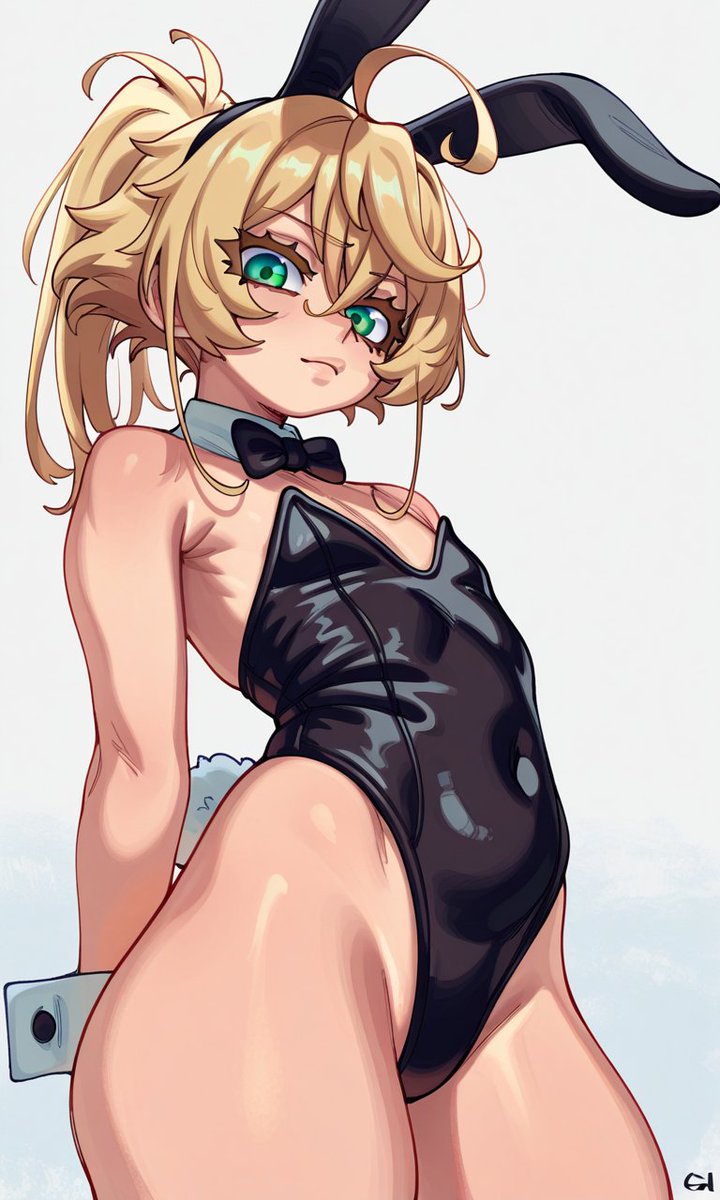NikiEX_'s tweet photo. Tanya Degurechaff bunny (porque me puse a ver la segunda temporada) 💚🐇 https://t.co/mot0szmLyG
