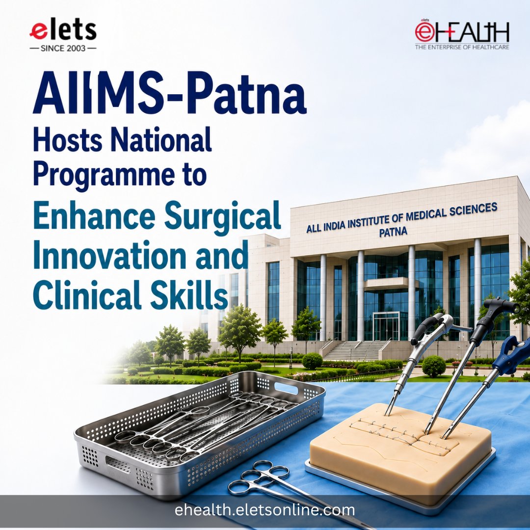 ehealthonline's tweet photo. AIIMS-Patna has launched 'AVBODHAN 2026', a national programme where experts are training doctors in advanced surgical innovation and modern clinical practices.

Read more: https://t.co/idJekv7w4Z

#AIIMSPatna #SurgicalInnovation #MedicalEducation #HealthcareInnovation #Doctors https://t.co/Ly2UmkM7Jy