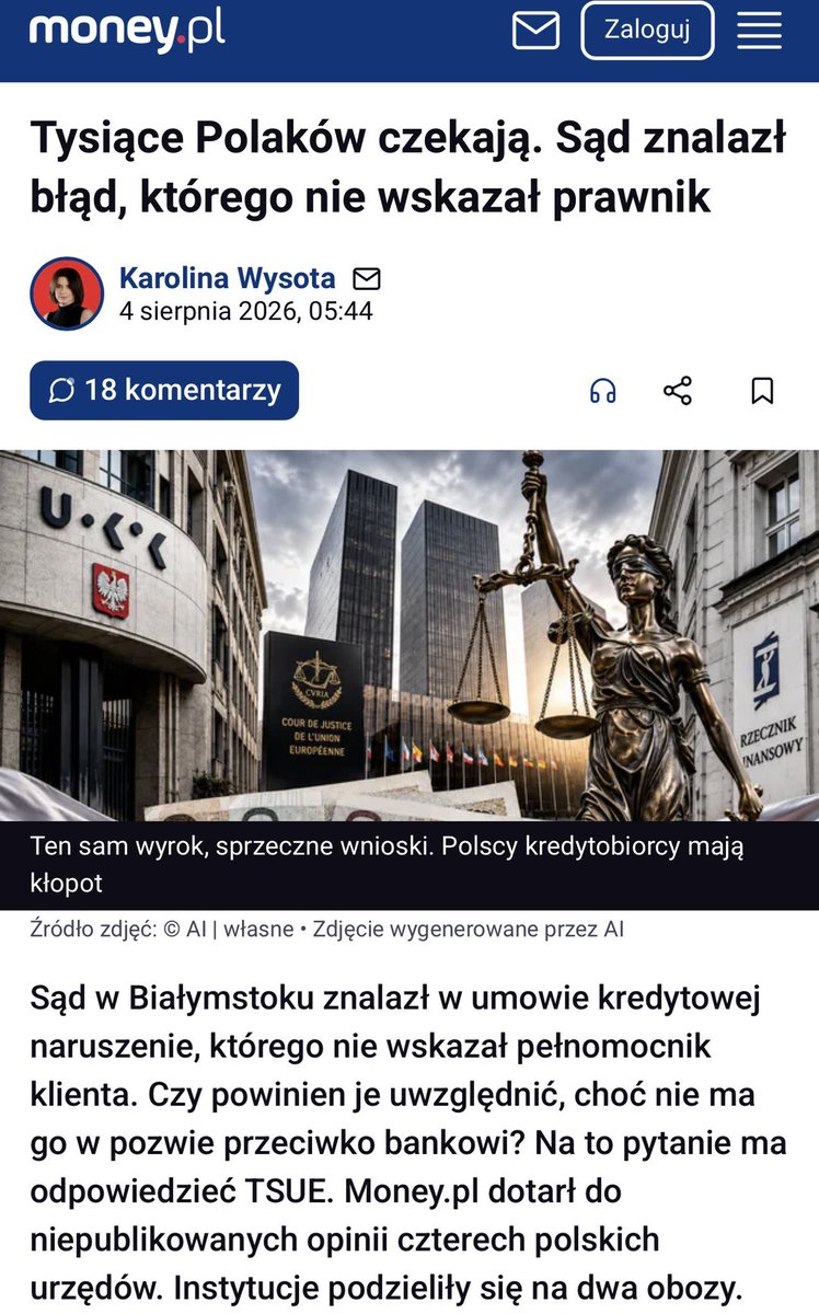 EwelinaKalin's tweet photo. Czy sąd powinien z urzędu badać także te naruszenia umowy, których nie wskazał konsument? W tej sprawie stanowiska są podzielone. MS i KNF są przeciw, UOKiK i RF za. Rzecznik Generalny TSUE również opowiedział się za badaniem z urzędu. Stawką jest skuteczna ochrona konsumentów. https://t.co/jJ0Nx4bvuc