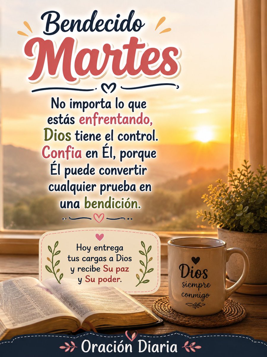 oracion_diaria's tweet photo. Bendecido Martes para todos! 🙏🏻🙇
#buen_dia #OracionDiaria https://t.co/8mivpxI5ak