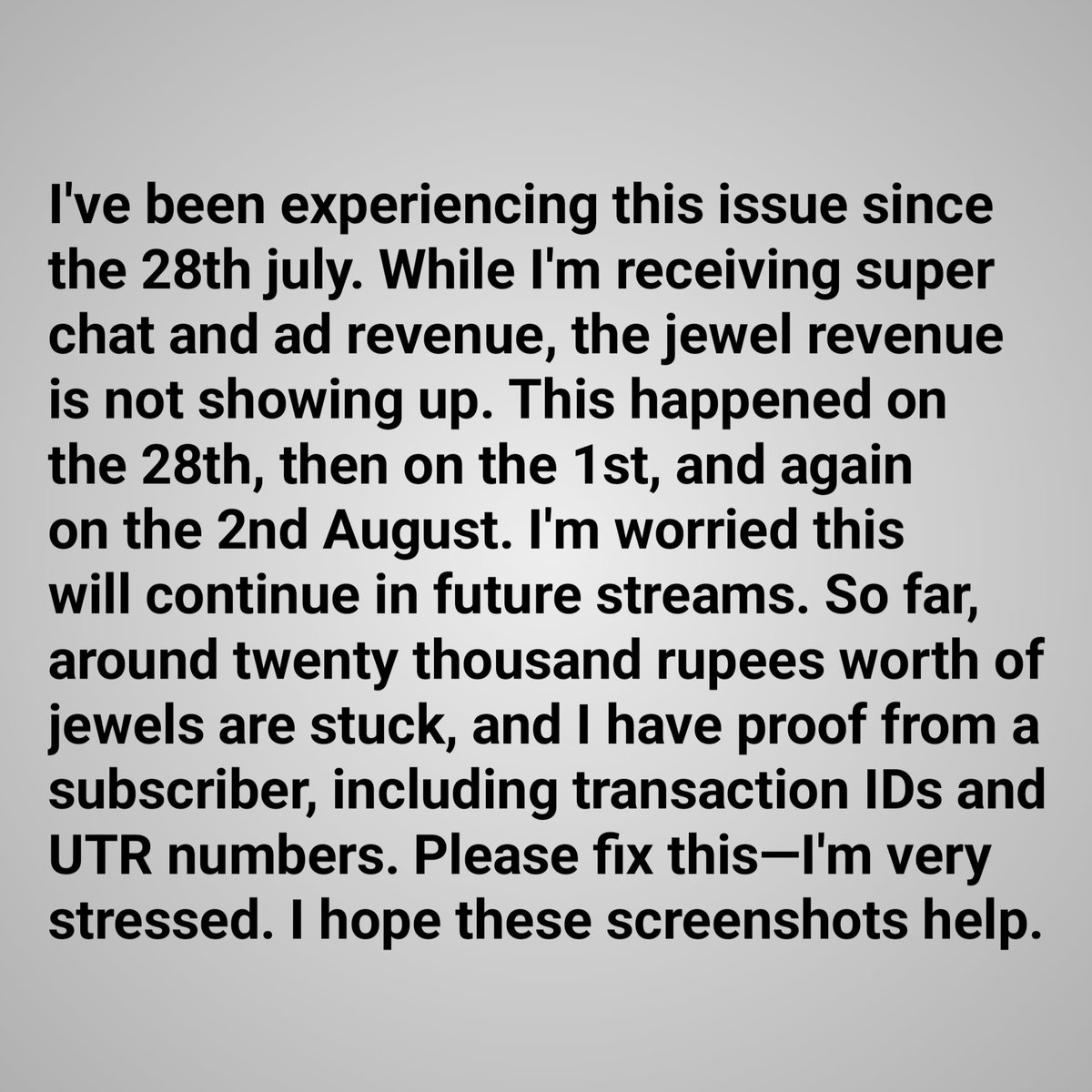 OfficialFaujiCj's tweet photo. My case I'd - 3-5311000041728
My channel - https://t.co/tBloS6Lr0k
@YouTube @YouTubeCreators @YouTubeIndia @TeamYouTube 
Hope this screenshots Hope 🙏 https://t.co/rFTHg6s3FN