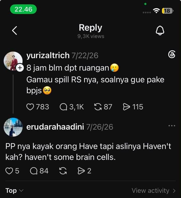 rebukanrain's tweet photo. Dr Elda Putri Rahardini lu jahat banget, lu itu sekolah pakai LPDP dan dengan lancangnya lo hina masyarakat pengguna BPJS yg jelas2 juga lo pakai receh nya buat membiayai kuliah lo.
Jahat banget nih org 
Semoga karir lo seburuk komen lo setelah ini! https://t.co/2LNVzZPwRy