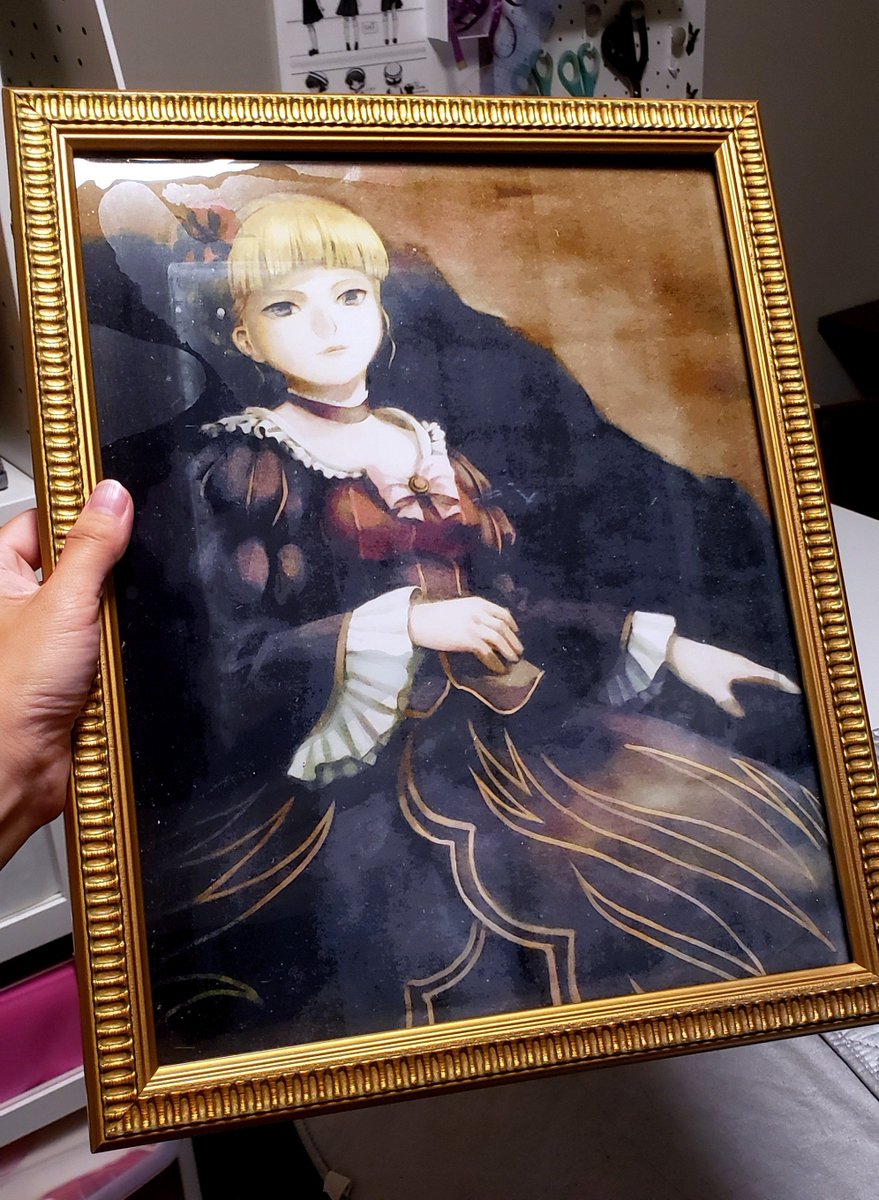 atashi00's tweet photo. I found my Beatrice portrait but my husband said no to hanging it up in the hall with other family pictures https://t.co/NNM8g64sbu
