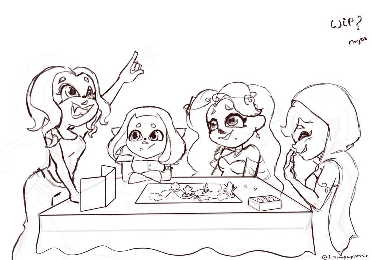 Isimpapikmin's tweet photo. I was wondering how the idols would play D&amp;D :oo

#splatoon https://t.co/5eabphMSHu