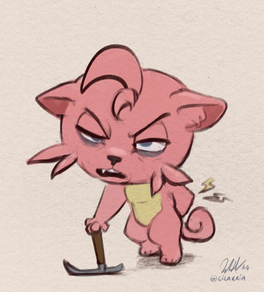 cicakkia's tweet photo. My first day on palword and my little pal already getting sprain. 🫤
#Palworld #fanart #art #cattiva ㅤㅤㅤㅤ https://t.co/rZrPqetRjO