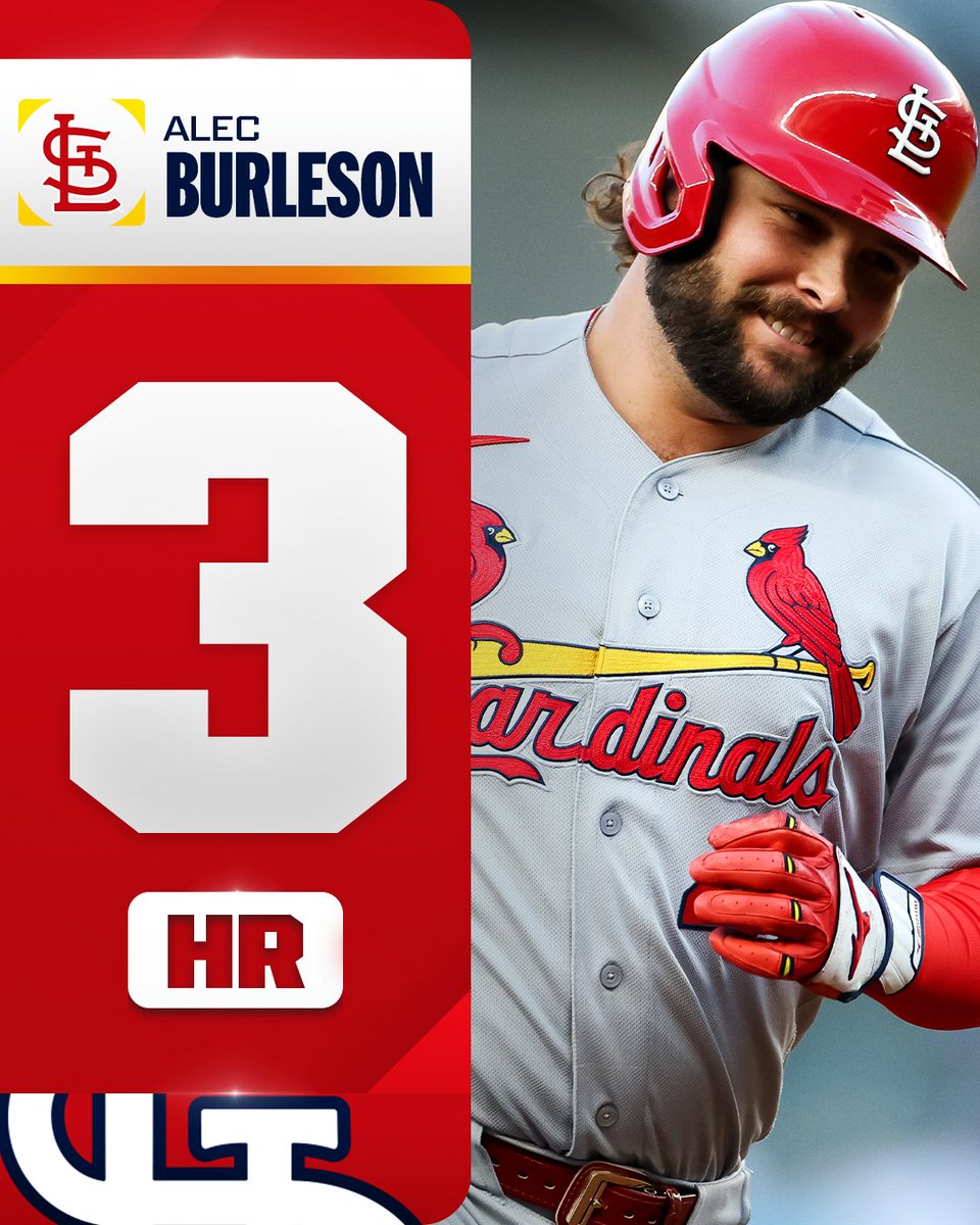 MLB's tweet photo. 3 HR, 6 RBI

HAVE A NIGHT, ALEC BURLESON! 👏 https://t.co/9kKjcZem6H