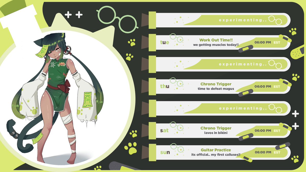 acti_matatabi's tweet photo. WEEKLY SCHEDULE  08/03 - 08/09🧪🩹

︶꒦꒷꒦꒷꒦꒷  T A G S ꒷꒦꒷꒦꒷꒦︶
General: #ActiMatatabi
Live: #LiveActionTabi
Memes: #Matataboo
Art: #Actistic
Sussy Art: #Actitties

#Vtuber #vtuberen
🎨: #milk30933
🔗model reference and links below! https://t.co/oAQyC9O9Ps