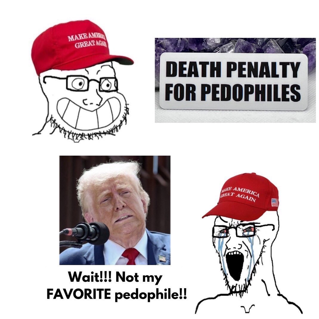 marionumber4's tweet photo. The right when Donald Trump is a pedophile https://t.co/vo7ahrMQqL