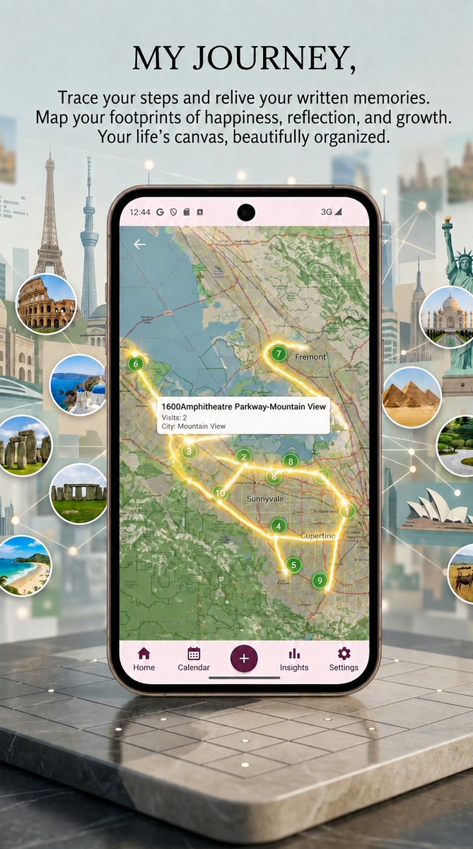 TZhou83059's tweet photo. Every place has a story, and every moment has a feeling. Track your locations, map your footsteps, and revisit the scenery, emotions, and memories from your life journey. My Diary: Inner Space Journal https://t.co/wJsqdQO6uS
