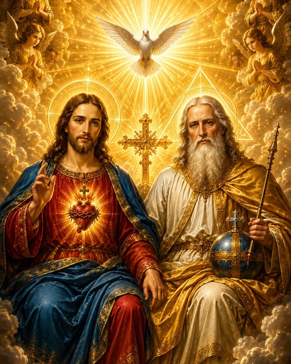 JustAdaugoijele's tweet photo. Most Holy Trinity,
Father, Son and Holy Spirit,
I adore Thee profoundly.
I offer Thee the most precious Body, Blood, Soul
and Divinity of Jesus Christ,
present in all the tabernacles of the world,
in reparation for the outrages,
sacrileges and indifferences whereby He is offended.
And through the infinite merits of His Most Sacred Heart
and the Immaculate Heart of Mary,
I beg of Thee the conversion of poor sinners . Amen