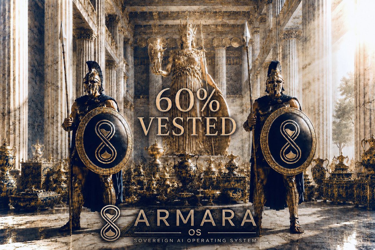 ArmaraOS's tweet photo. 🏛️ 60% OF THE TOTAL SUPPLY HAS BEEN VESTED 🏛️

https://t.co/weNzqJftRe https://t.co/XXzV3zCcur