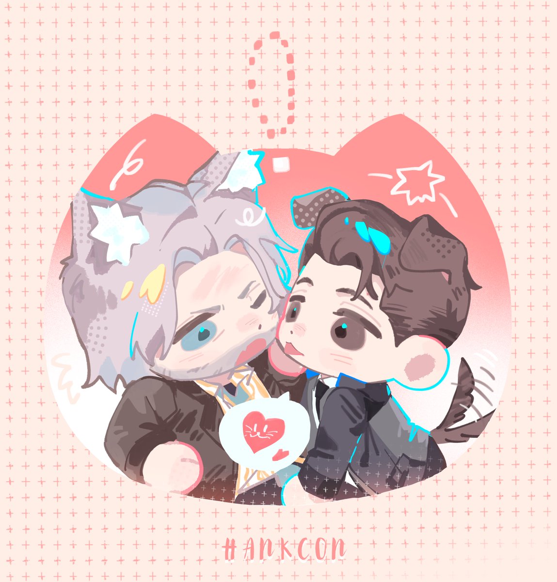 speechless_DBH's tweet photo. kitty&amp;puppy
#hankcon https://t.co/F0hMiu51C9