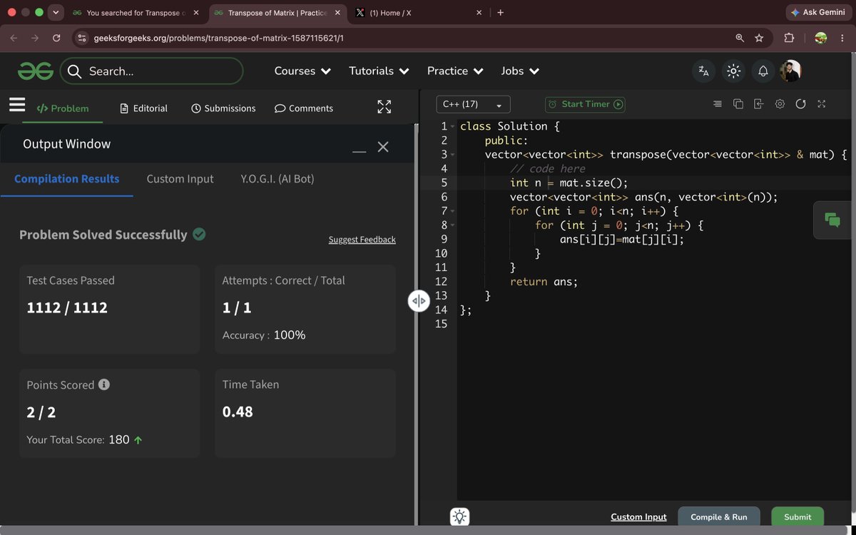 akash31_2004's tweet photo. 🔹DAY - 65 🚀

✅LC- POTD
✅GFG- solve 1 question
✅Web dev- create a banking application (full stack)

#CodingJourney #DSA #Programming #PlacementPrep https://t.co/BUR5KVnVfz