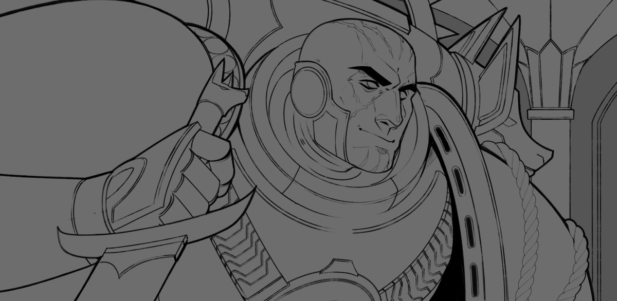 GodVorebidden's tweet photo. We're back in the saddle. Ngl break was necessary and I'm totally fine with the fact, that I have no idea what it's going on. Have some sketches/linearts. https://t.co/wYyNGSINTK
