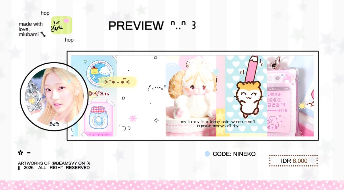 beamsvy's tweet photo. ✶ a repost would mean a lot!
 
hiyo muncimuns ____< aku punya 4 layout ready stock special chara < yuha, ian &amp; stella > price on pict! ✶ bisa langsung jemput ke DM or tele https://t.co/a3HmtSEyMe ya ♡ 
t. #zonauangㅤ https://t.co/3CgroAxZjY