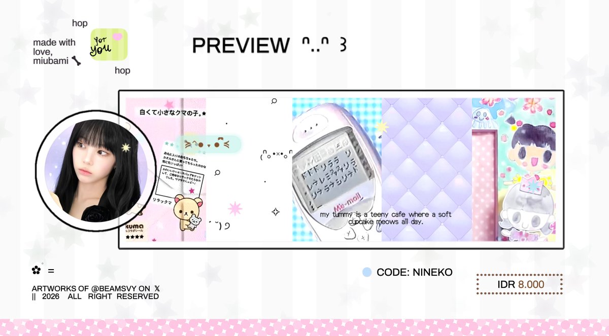 beamsvy's tweet photo. ✶ a repost would mean a lot!
 
hiyo muncimuns ____< aku punya 4 layout ready stock special chara < yuha, ian &amp; stella > price on pict! ✶ bisa langsung jemput ke DM or tele https://t.co/a3HmtSEyMe ya ♡ 
t. #zonauangㅤ https://t.co/3CgroAxZjY