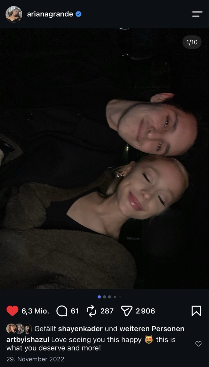 ShayenKader's tweet photo. why did ariana grande never delete her instagram posts with her ex husband dalton gomez😭?! https://t.co/HnBumXFktb