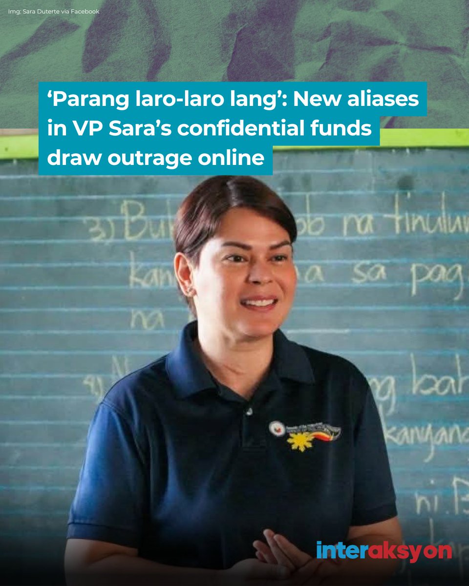 interaksyon's tweet photo. ANDY LIM? FEONNA BIONG?

The latest revelations in Vice President Sara Duterte’s impeachment trial have sparked a fresh wave of online reactions after more aliases tied to the Office of the Vice President’s confidential funds surfaced during the proceedings. #SaraOnTrial

Read: https://t.co/EDbmhcvyHD