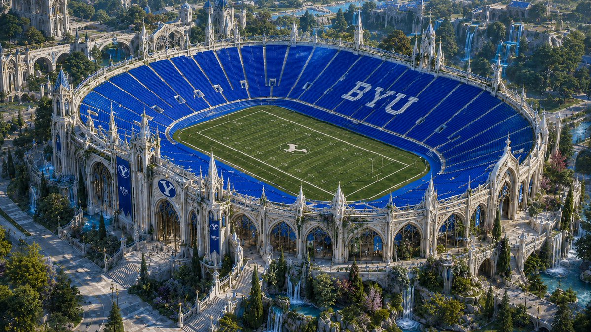 FiredUpCoug's tweet photo. My suggestion an upgraded BYU football arena:

LaVelrond Edwards Stadium. https://t.co/gKSlhqK7eu