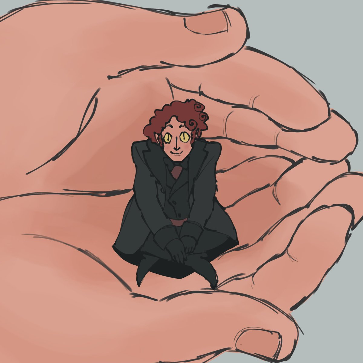 _c0ra1's tweet photo. can he squash him already

is it obvious I got lazy on the second one #GoodOmens #goodomensart https://t.co/u3XFTsKUBA