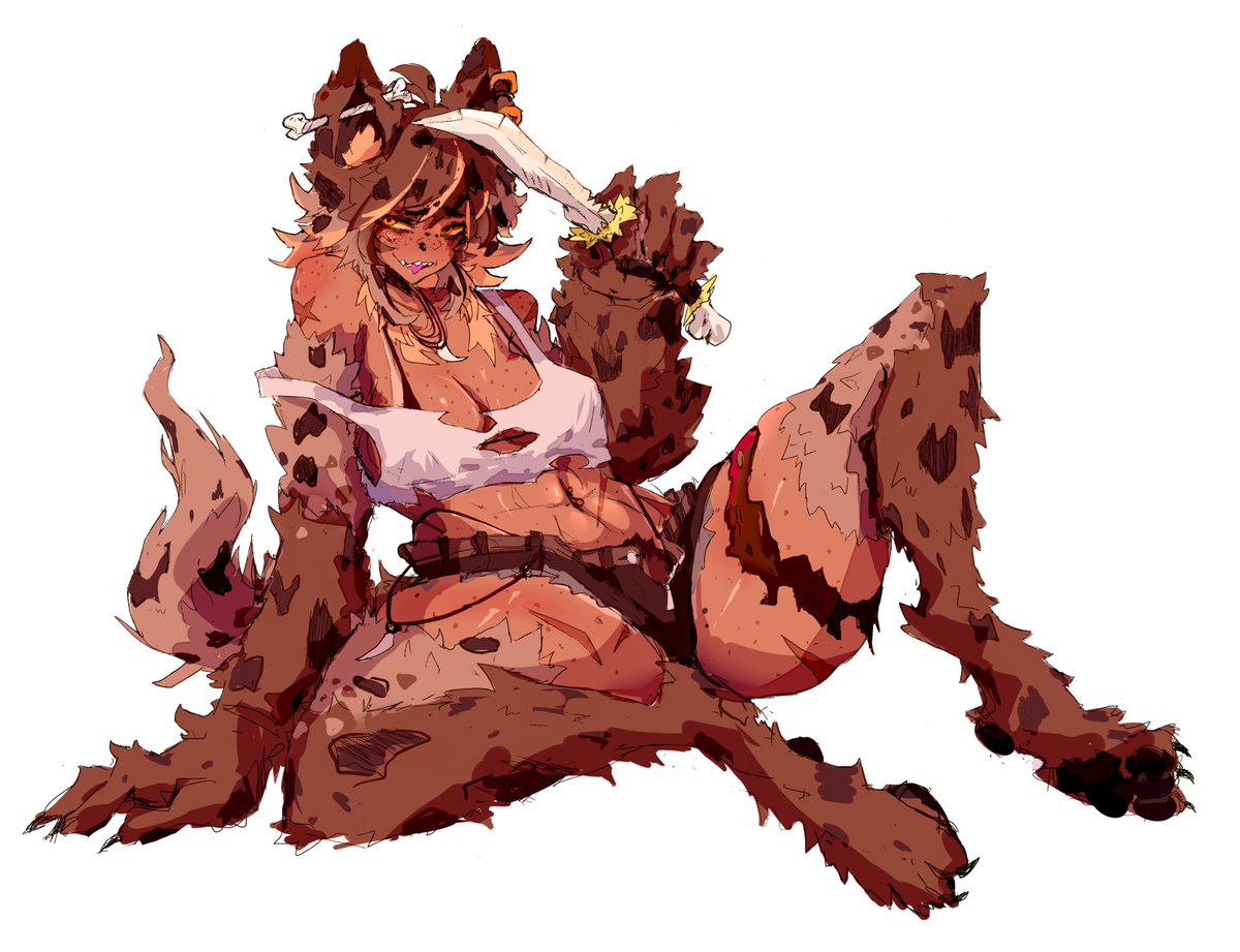 Shrugzilla's tweet photo. Gnoll comm :D https://t.co/Sxceu1iNjB