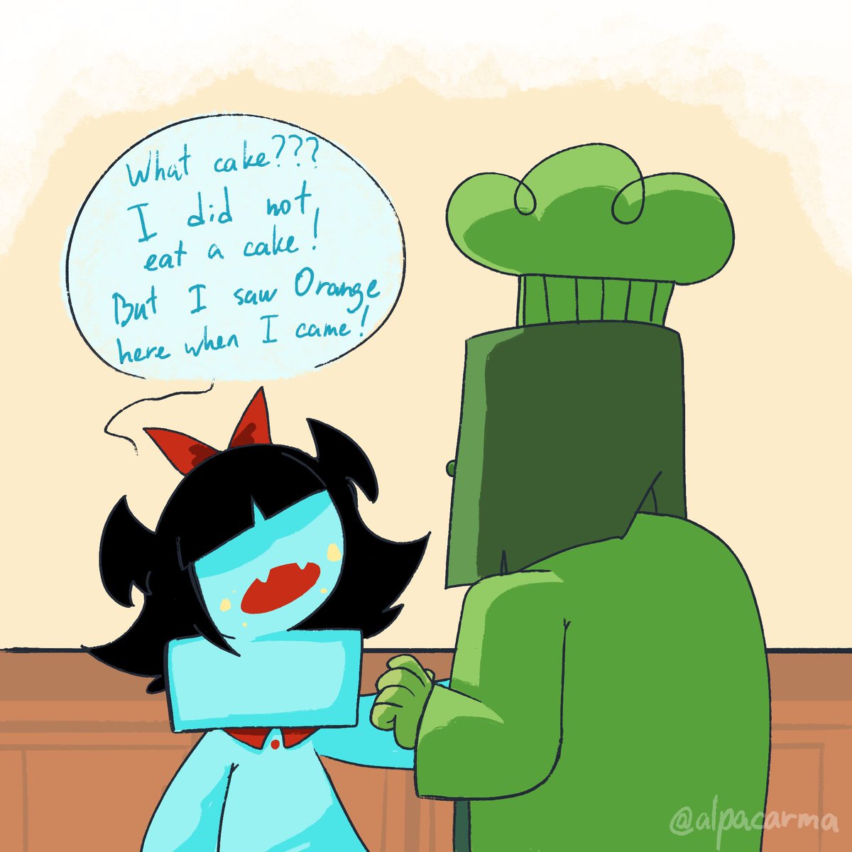 alpacarma's tweet photo. #deltarune #deltarunechapter5ㅤ 

who’s the culprit https://t.co/aFcGHZv7XX