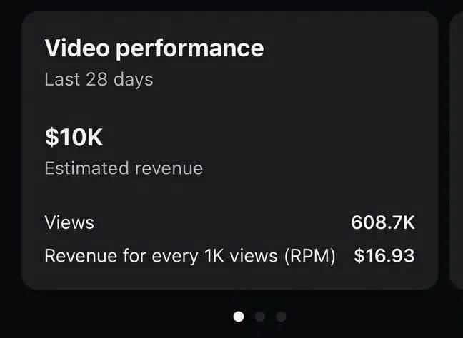 ytautomation5's tweet photo. $16 RPM 🔥 

What’s your thoughts guys https://t.co/WYqXPK8NPD