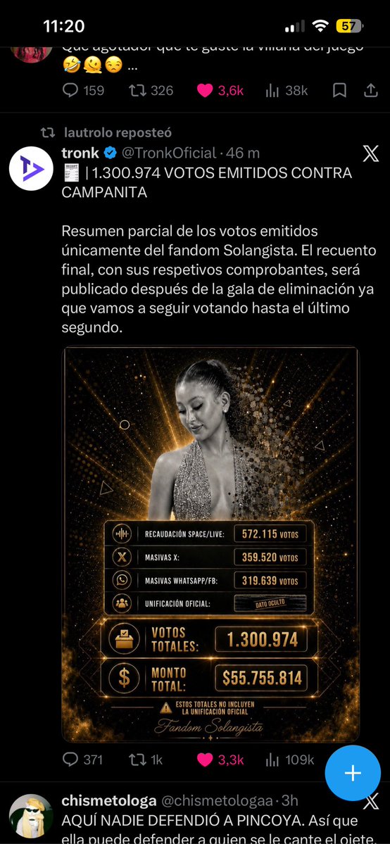 silvitoloza's tweet photo. @vanne_vsb Los votos https://t.co/1EIothlkKv