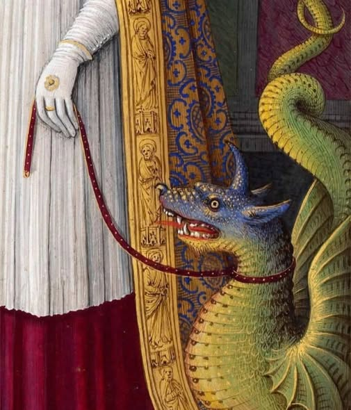 Evoincarnate's tweet photo. as a history nerd
this "lets critique furry design" is the LEAST founded 
all these are dragons
and most historical dragons had fur or feathers and ears 
the furry dragon is even MORE historically based than drogon is  
the shark critique is based in anatomy
your critique is not https://t.co/dhwWbRW2C1
