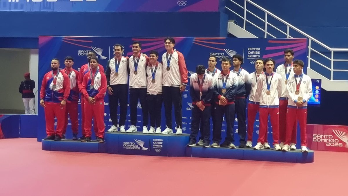 todomenosfut's tweet photo. 🏓🇲🇽 ¡México es campeón en tenis de mesa por equipos!

El equipo integrado por Marcos Madrid y Darío Arce conquistó la medalla de oro tras vencer 3-1 a Cuba en la final.

Foto: Comité Olímpico Mexicano https://t.co/fA0BvJnjGd