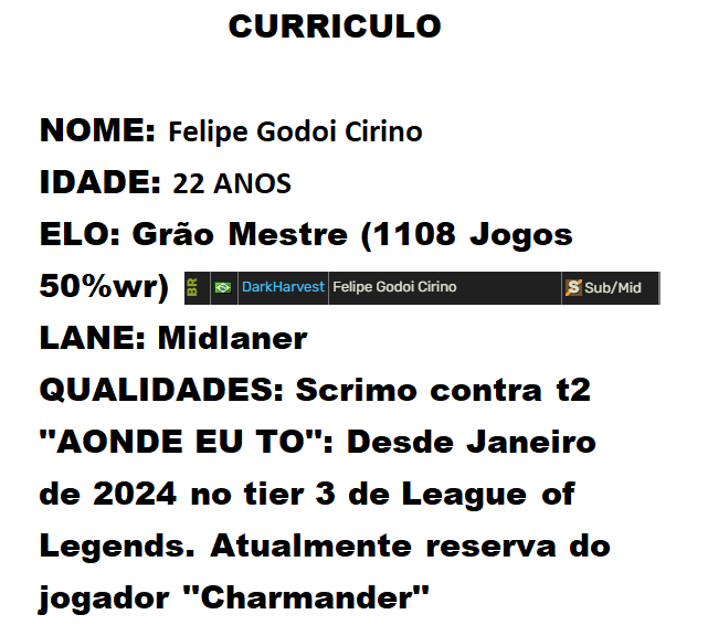 melare3_'s tweet photo. @caduccc Estou disponível para novas oportunidades. https://t.co/APVQjIqZRl