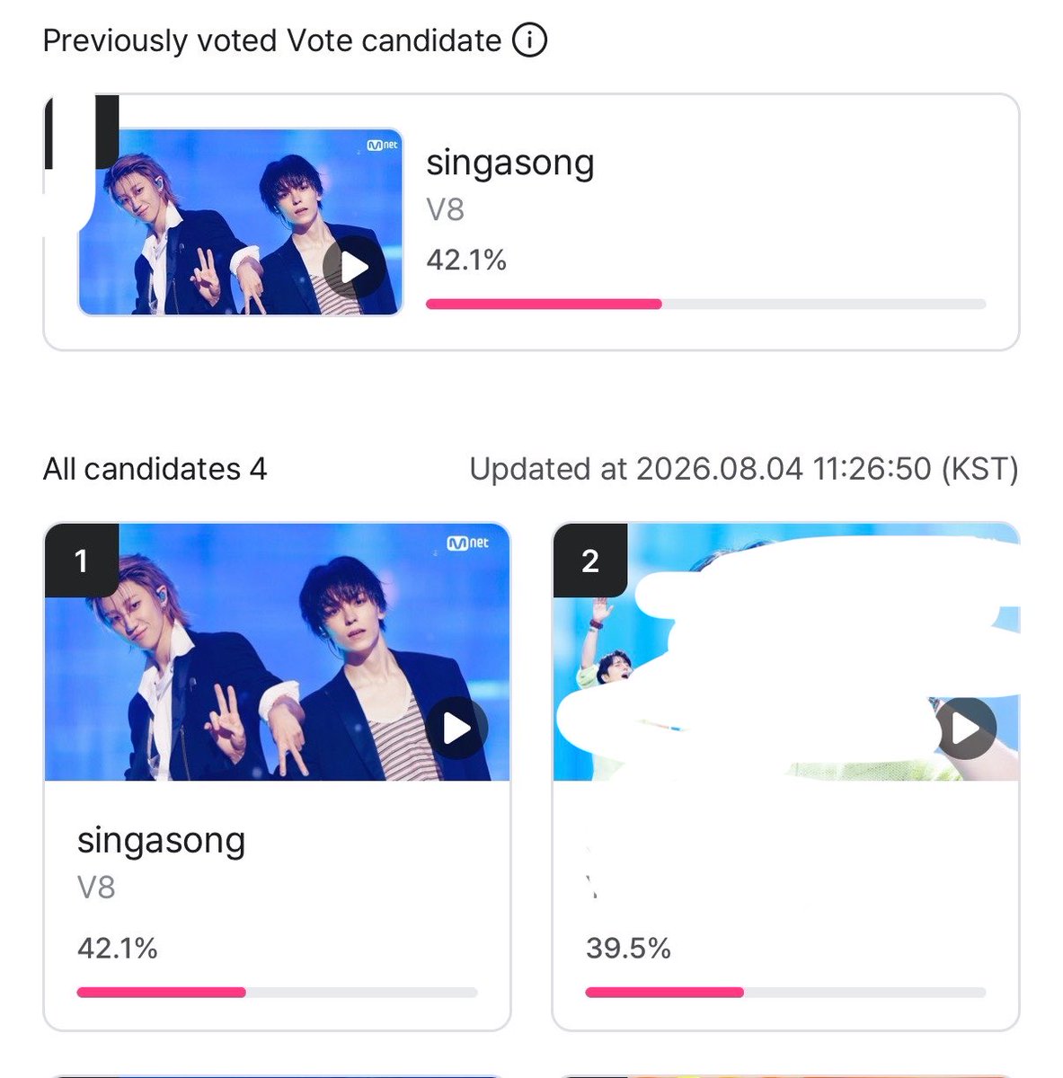 minghaocheoI_'s tweet photo. CARATS VOTE FOR V8 ON MCOUNTDOWN'S MONTHLY MCD PICK STAGE!!!!! 🗳️

vote 5x for singasong with ur acct! 12hrs left for voting! 

https://t.co/9aOnoVflQz https://t.co/UYLurdLgz6