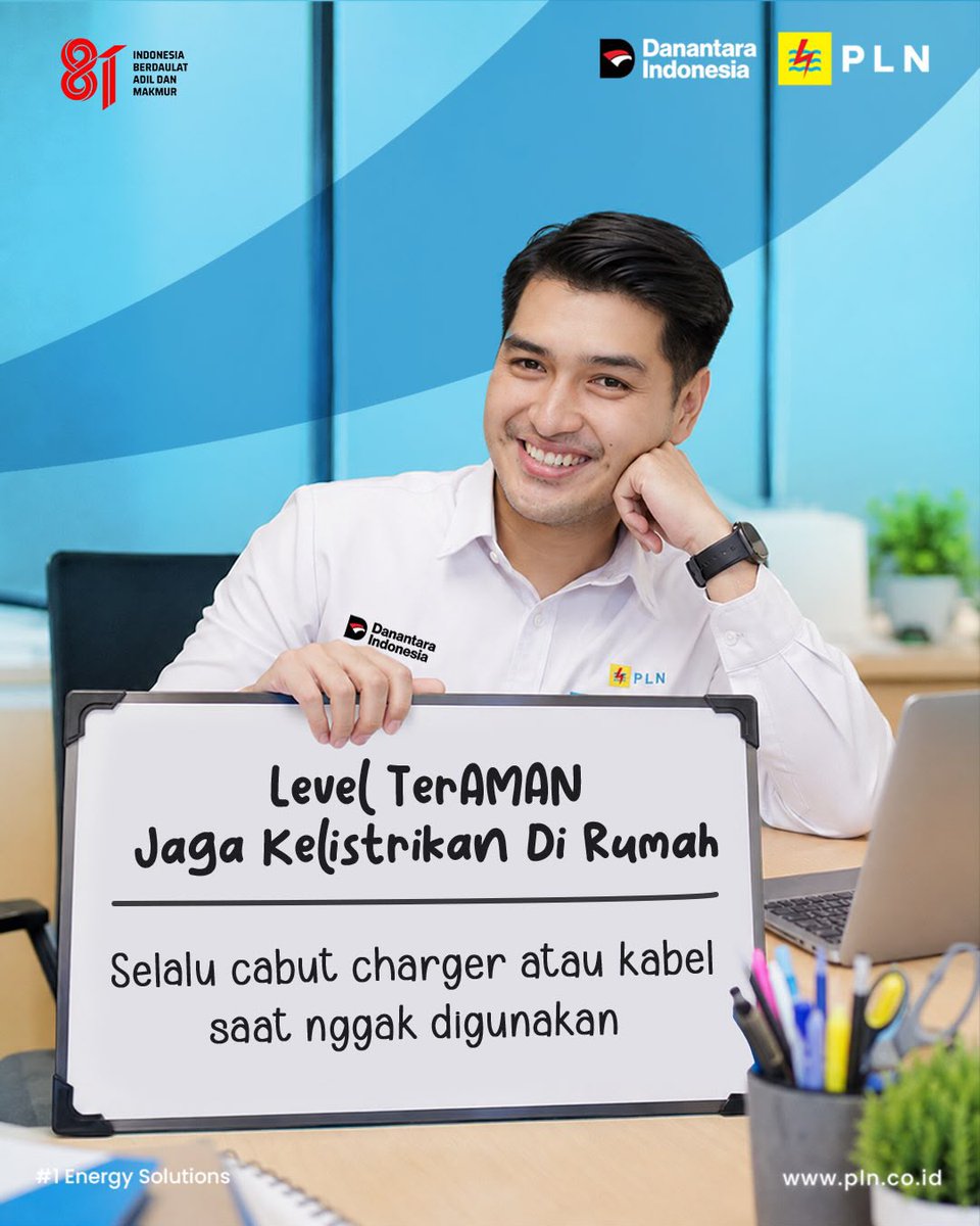 electrizen_JMB's tweet photo. Seberapa AMAN kebiasaanmu dalam menjaga kelistrikan di rumah? ⚡

Swipe untuk cek, lalu mulai terapkan langkah-langkah sederhana agar rumah tetap aman dan nyaman.

#PLN #PLNUntukSemua #PLNUntukIndonesia https://t.co/0PTQVytCMM