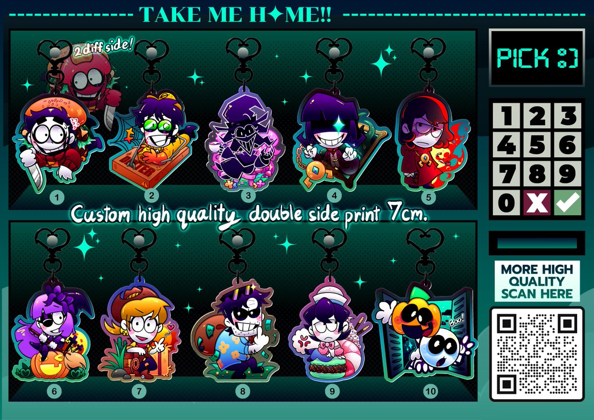 FREAMhazard's tweet photo. ‼️SPOOKY MONTH ACRYLIC KEYCHAIN IS NOW AVAILABLE TO PRE-ORDER‼️

World wide shipping round is opening!

Direct contact for ordering on discord server (The invite link will be in the comment)

All the information are in discord server

#spookymonth
#spookymonthfanart https://t.co/cZ5zq8Rsp4