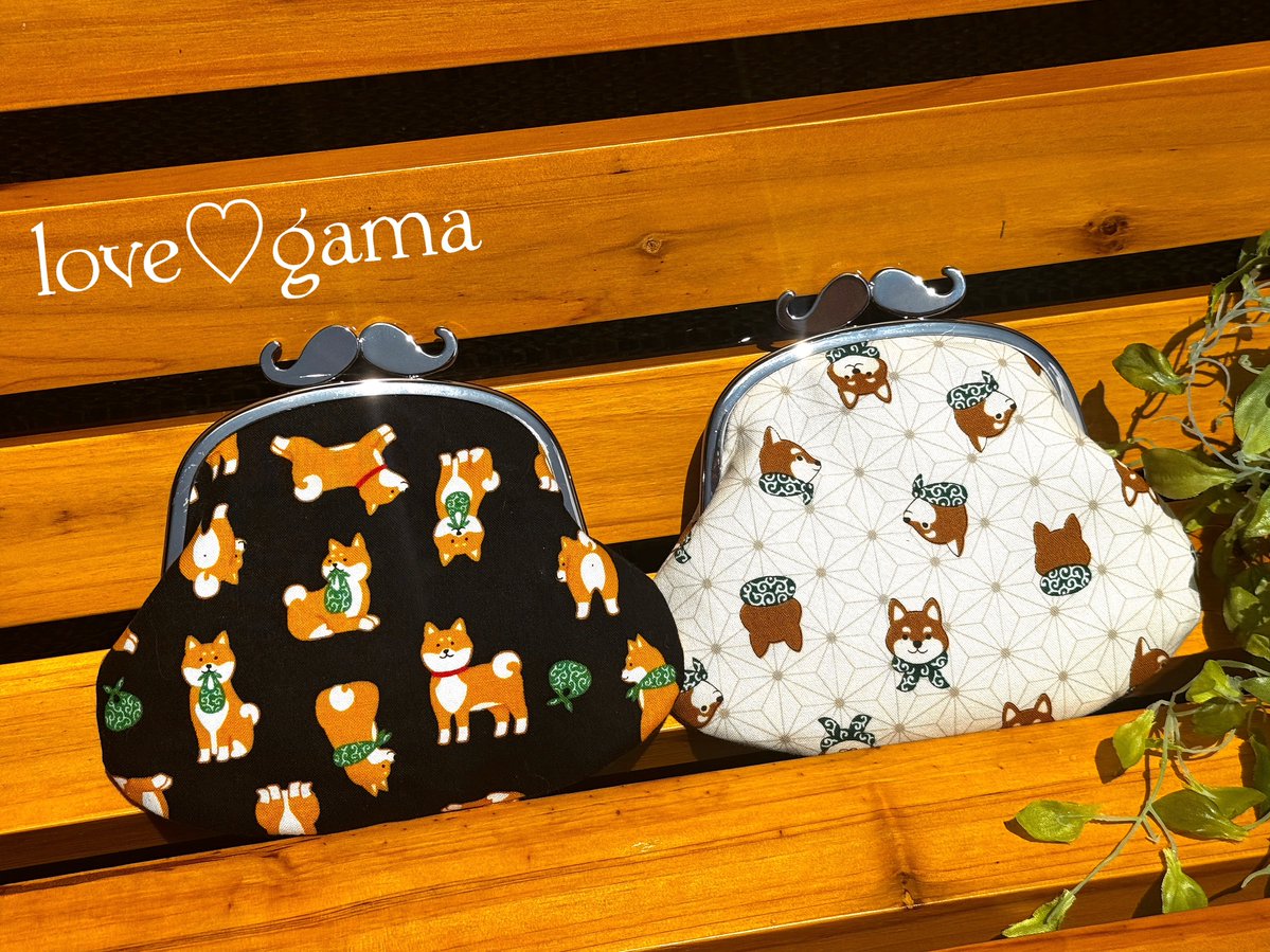 今日もトキメクがま口を💕 love♡gamaです❣️ 「ヒゲがま口ポーチ