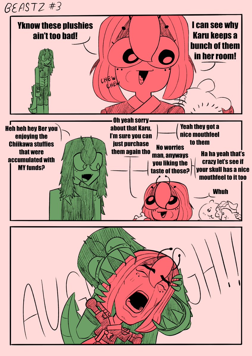 SlipperyChipper's tweet photo. (Inspired from this post here)
Evil bug is punished for her obscene gluttony #beriart #kaicrocart #beastARTZ https://t.co/pRFfr9EmAs